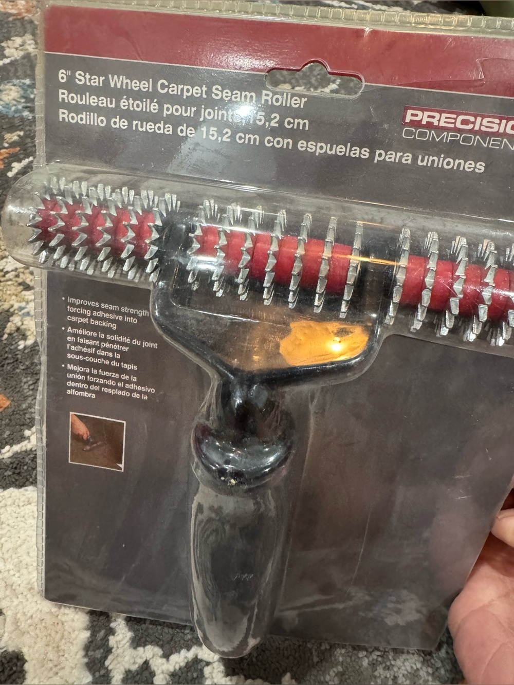 New Precision 6" Pro Loop Pile Carpet Seam Roller‎
